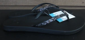 Reef Cushion Stargazer Damen-Flip-Flop – schwarz/bronzefarben – US 8 - Bild 1 von 5