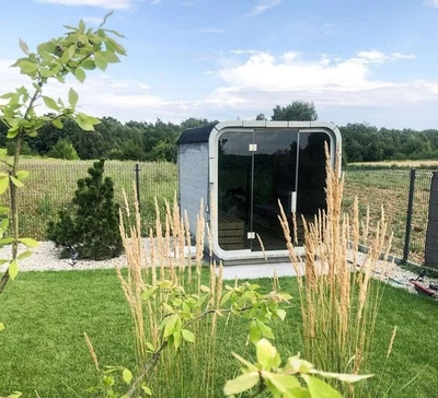 GartenSauna Finnhaus Outdoor AußenSauna Cube CUBIK 2 x 2 m inkl.Ofen SPA Wellnes - Bild 1 von 4