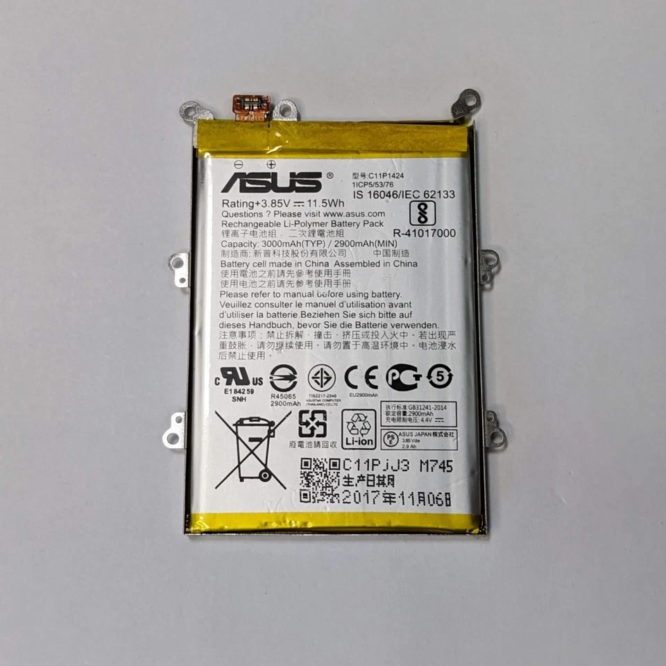 GENUINE ASUS ZenFone 2 5.5" Battery C11P1424 3000mAh with frame - Local Seller - Image 1 of 4