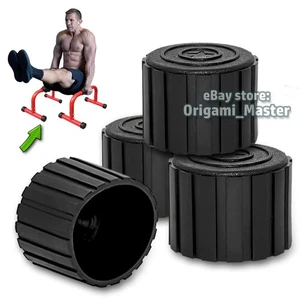 4X Ersatz Füße/Kappen für Parallettes Liegestütz Sport Dip Bars Gummi Endkappen - Bild 1 von 4