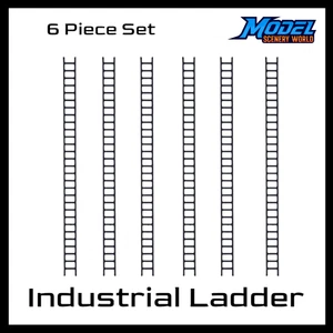 Industrial Ladder (6pcs) - N Scale - Black - Picture 1 of 3