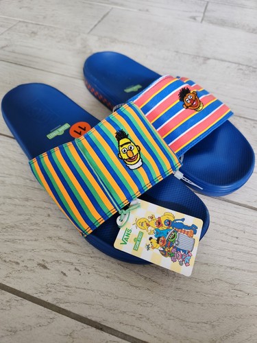 Sandali da uomo Vans Slides taglia 11 Sesame Street Bert & Ernie La Costa slip on
