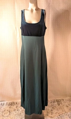 Maxi Vestido y Chaqueta Vintage Scott McClintock Whimsigoth 12 Verde Esmeralda Terciopelo Foto 1 de 4