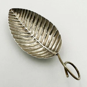 RARE LEAF CADDY SPOON OLD SHEFFIELD PLATE GEORGE III c1800 - Picture 1 of 3