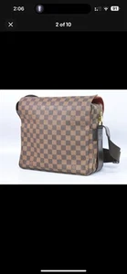 Louis VuittonNaviglio N45255 Damier Ebene Canvas Crossbody Messenger Bag - Picture 1 of 13