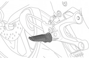 Puig 7874N Hi-Tech Footpeg Mounts - Rider - Picture 1 of 3