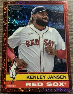 2025 Topps Heritage - Kenley Jansen #325 cromo borgoña refractor brillante - Imagen 1 de 2