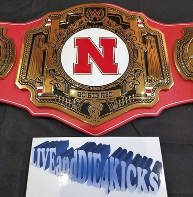 WWE Authentic Nebraska Huskers Legacy Title Belt Go Big Red Brand NEW MSRP $599 - Image 1 of 4