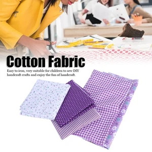 Cotton Fabric Bundle 5pcs 50cm x 50cm for Sewing Quilting & Craft DIY Supplies - Foto 1 di 9