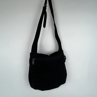 Bandolera bandolera de nailon negra vintage HOBO International correa ajustable Foto 1 de 4