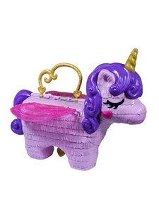 Mattel Polly Pocket Einhorn Party Spielset GKL24 Pinata rosa klappbar tragbar - Bild 1 von 11