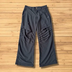 Nike Vintage Track Pants Black Wide Leg Trousers - Women’s Size UK 8 - Picture 1 of 6