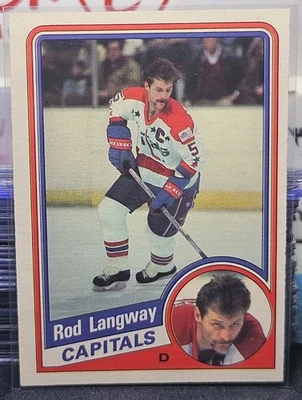 84-85 O-Pee-Chee Rod Langway 🚨🚨🚨 Washington Capitals  - Image 1 of 2