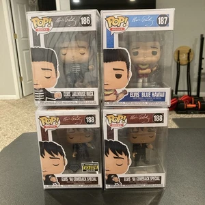 NEW 4 piece Elvis Presley Funko Pop Set Numbers 186, 187, 188** w/Protectors !! - Picture 1 of 10