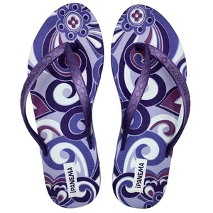 iPANEMA Solar Envolvente lila Swirl Gummi-Flip-Flop Zehenstegsandalen Damengröße 6 - Bild 1 von 8