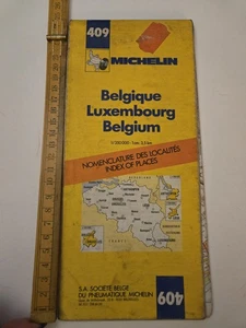 Vintage Michelin Map Belgium Luxembourg Index Place Société Belge du Pneumatique - Picture 1 of 14
