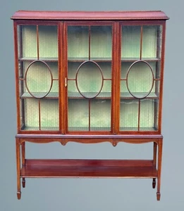 Edwardian Inlaid Mahogany Display Cabinet - Picture 1 of 13