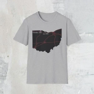 Camiseta Toledo OH Mapa, Camiseta Informal Unisex, Regalo Ohio, Recuerdo de Viaje, Ohio - Imagen 1 de 19
