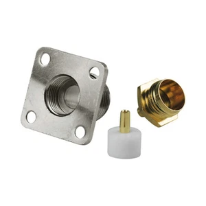 N Female Jack 4 hole panel mount RF connector Solder Semi rigid.086" RG405 Cable - Photo 1 sur 4