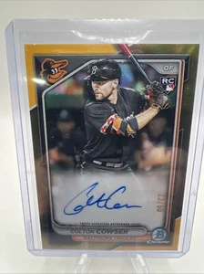 2024 Bowman Chrome Colton Cowser RC Auto Gold /50 #CRA-CC Orioles Baseballkarte - Bild 1 von 8