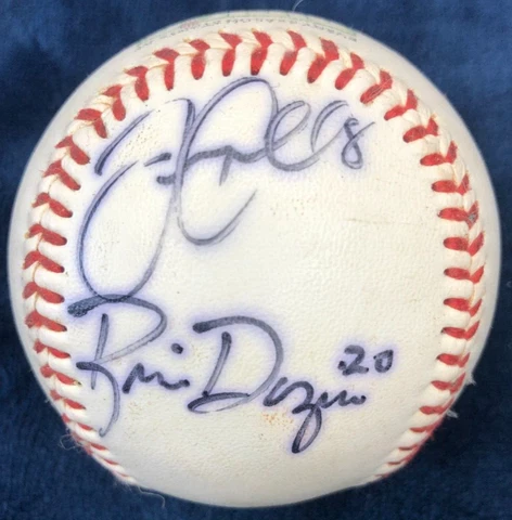 Minnesota Twins Brian Dozier & Jamey Carroll Plus 1 more Autograph Baseball Cover
