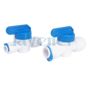2pcs 1/4" 3/8" Pushfit Equal Reduce Reverse Osmosis RO Water Ball Valve Aquarium - Picture 1 of 5
