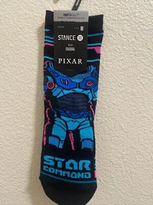 New Kid's Stance Infiknit Casual Pixar Buzz Lightyear Socks Size Medium (Y11-2) - Picture 1 of 4