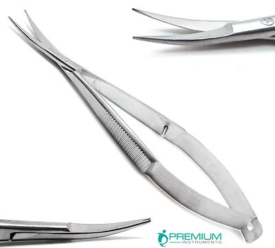 Castroviejo Curved Scissors Sharp/Sharp 4.5" Micro Surgery Premium Instruments - Image 1 of 4