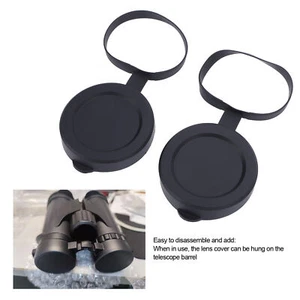 2pcs Objective Lens Caps Rubber Protective Snug Telescope Lens Cover for ID Fit - Picture 1 of 12