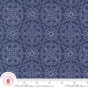 Moda SUNFLOWERS IN MY HEART 27322 19 Navy Blue Geometri KATE SPAIN Quilt Fabric - Picture 1 of 5