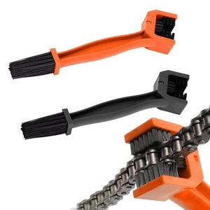 2 Pcs Motorcycle Chain Washer Bike Chain Scrubbing Brush Two Head Cleaning Brush - Picture 1 of 6