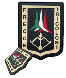 TOPPA PATCH PLASTIFICATA PVC AERONAUTICA MILITARE FRECCE TRICOLORI CON VELCRO - Imagen 1 de 6