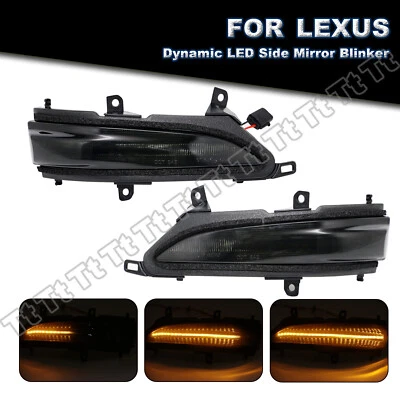 For Lexus GX460 LX570 Sequential LED Side Mirror Turn Signal Lights Smoked Lens - Image 1 of 4