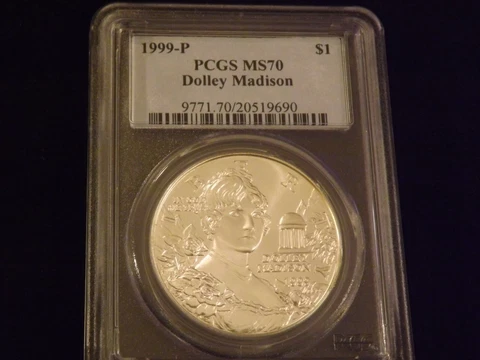 1999 -P   $1         Dolley  Madison     PCGS   MS 70 Cover