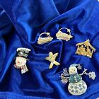 Vintage to Now Christmas Holiday Pins Brooches ~ You Pick ~ Buy More And Save KM