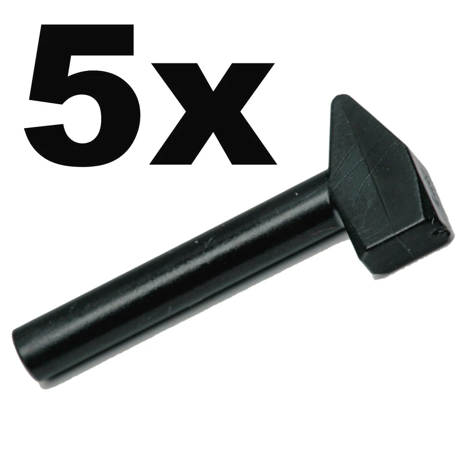 НОВЫЙ LEGO - фигурка аксессуар - инструмент - молоток / молоток черный x 5 кузнец - Изображение 1 из 1