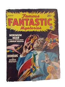 Famous Fantastic Mysteries Aug, 1947. $1 Ship Each Add'l Pulp On Multi. Orders! - Bild 1 von 18