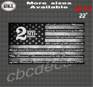 2nd Amendment Rights American Flag Printed Decal Window Decals Cup Sticker - Bild 1 von 1