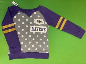 NFL Baltimore Ravens Carina Felpa Ragazza Ragazza X-Small 4 - Foto 1 di 3