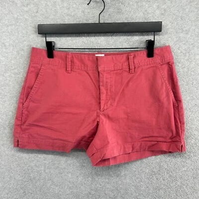 Pantalones Cortos Gap Para Mujer Talla 10 City Cortos Coral Rojo Frontal Plano Chino Bolsillos Foto 1 de 4