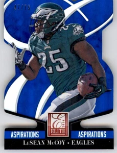 2014 Elite Aspirations Blue Die Cut LeSean McCoy #d /75 Prizm Refractor Eagles - Picture 1 of 2