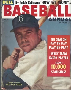 1956 Dell Baseball Annual magazine Pee Wee Reese Brooklyn Dodgers GOOD - Picture 1 of 1