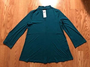 Eileen Fisher Women’s Viscose Jersey Blouse Small Petite Teal New NWT - Picture 1 of 6