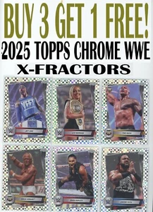 2025 Topps Chrome WWE X-FRACTOR ONLY (BUY 3 GET 1 FREE!) You Pick/Choose - Picture 1 of 3