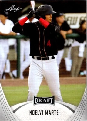 2021 Rookie Draft RC Leaf Noelvi Marte Seattle Mariners - Image 1 of 2