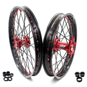 Llantas KKE 21/18" Enduro para Honda CR125R CR250R CR500R 1995-2001 CNC rojas - Imagen 1 de 13