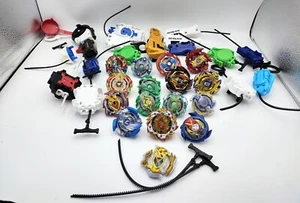 Hasbro/TAKARA TOMY Loose Beyblade Mixed Lot of 15 w/ Mixed Launchers Rare - Picture 1 of 5