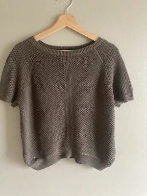 Lauren Ralph Lauren женщин свитер L расслабленный текстурированный коротким рукавом коричневый ребристый - Изображение 1 из 4