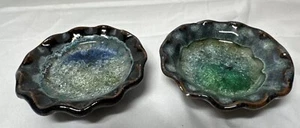 Vintage Crystal Glass Fragments Pottery Trinket Tray 3.5” Art Decor 7 - Picture 1 of 7