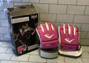 Everlast Kickboxing Gloves Fight Sports Evercool Women Size Pink White 4 oz New - Picture 1 of 3